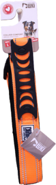Collier réfléchissant avec poignée en nylon orange Mon Ami Luki pour Chien