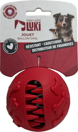 Jouet pour chien distributeur de friandises balle ronde en caoutchouc
