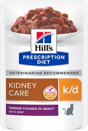 Hill's Prescription Diet k/d Kidney Care en sachets au bœuf pour chat