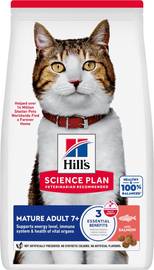 Hill's Science Plan Mature Adult 7+ croquettes au saumon pour chat