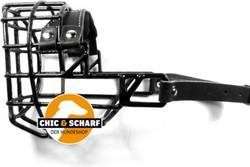 Muselière chien CHOPO grillagée pour Schnauzer moyen mâle