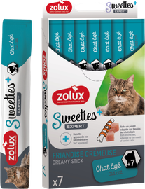 Zolux Sweeties+ chat senior friandise crémeuse 7 x 14 g