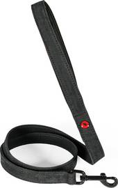 Laisse chien cuir huilé noir poignée néoprène Zolux