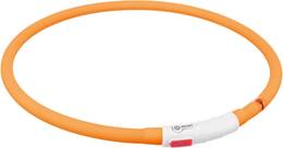 Collier USB Flash lumineux orange pour chien