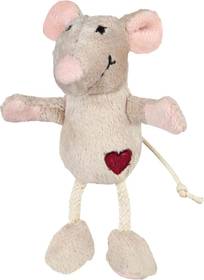 Peluche Souris avec Coeur pour Chat