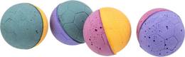Set de 4 balles en caoutchouc souple pour chat