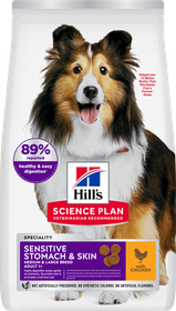 Hill's Science Plan croquettes Adult Sensitive Stomach & Skin Medium Poulet pour Chien