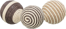 Balle en fil de coton à hochet pour chat bicolore Ø 4,5 cm