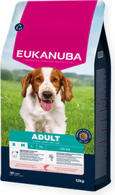 Eukanuba croquettes pour chien adulte petit et moyen saumon 12 kg