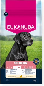 Eukanuba croquettes grand chien senior au poulet frais