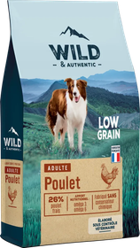 Wild & Authentic Croquettes pour chien au poulet pauvres en céréales (Low Grain)