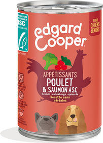 Edgard & Cooper Pâtée sans céréales pour chien senior poulet & Saumon