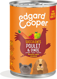 Edgard & Cooper Pâtée sans céréales chien - poulet & Dinde 400 g