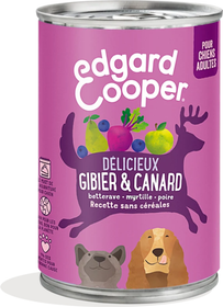 Edgard & Cooper Pâtée sans céréales pour chien adulte gibier & canard