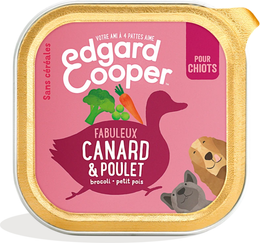 Edgard & Cooper Pâtée sans céréales pour chiot au canard et au poulet