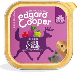 Edgard & Cooper Pâtée sans céréales pour chien adulte gibier & canard 150 g