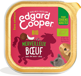 Edgard & Cooper Pâtée bœuf bio sans céréales pour chien