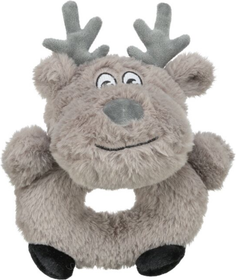 Peluche de Noël renne gris pour chien