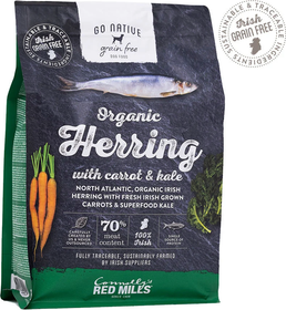 RED MILLS Croquettes chien adulte sans céréales Go Native hareng bio, carottes et chou