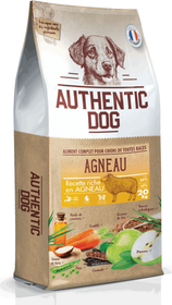 Croquettes Authentic Dog à l'agneau pour chien adulte