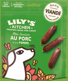 Lily’s Kitchen Mini saucisses au porc et à la pomme pour chien