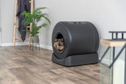 TRIXIE Bac à litière auto-nettoyant noir pour chat