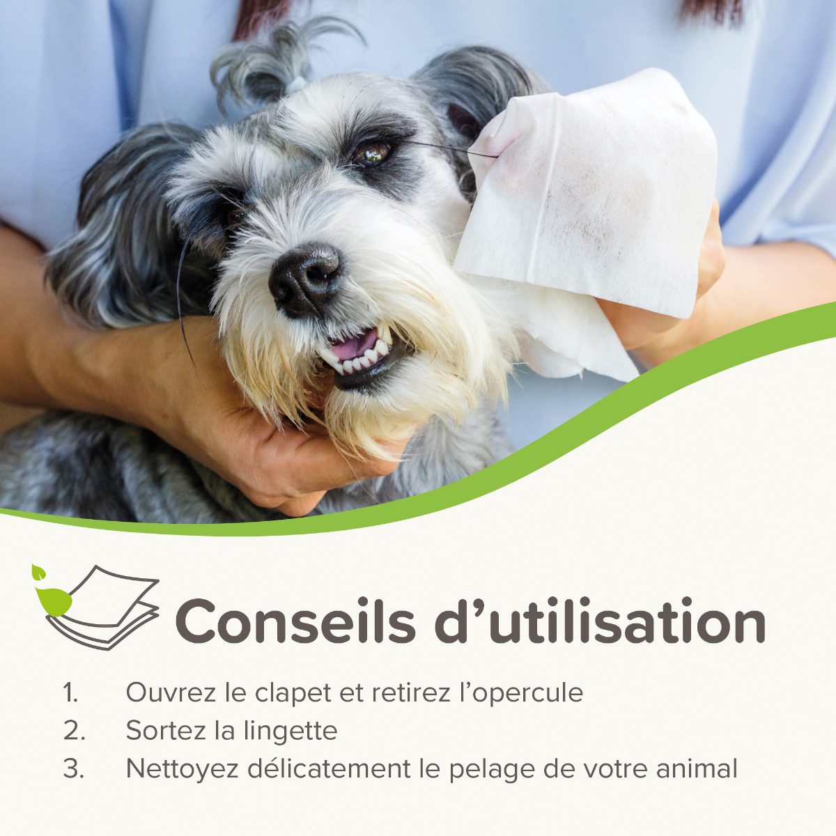 Lingettes nettoyantes Yeux et Oreilles pour chien et chat x30