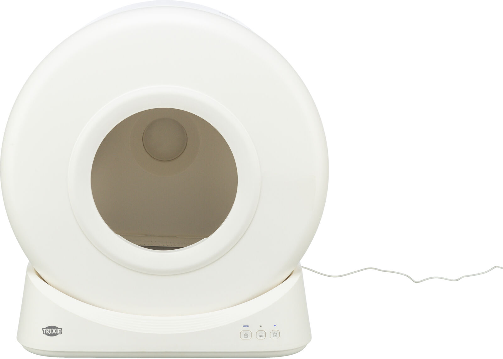 Bac à litière auto-nettoyant TRIXIE blanc vu de face