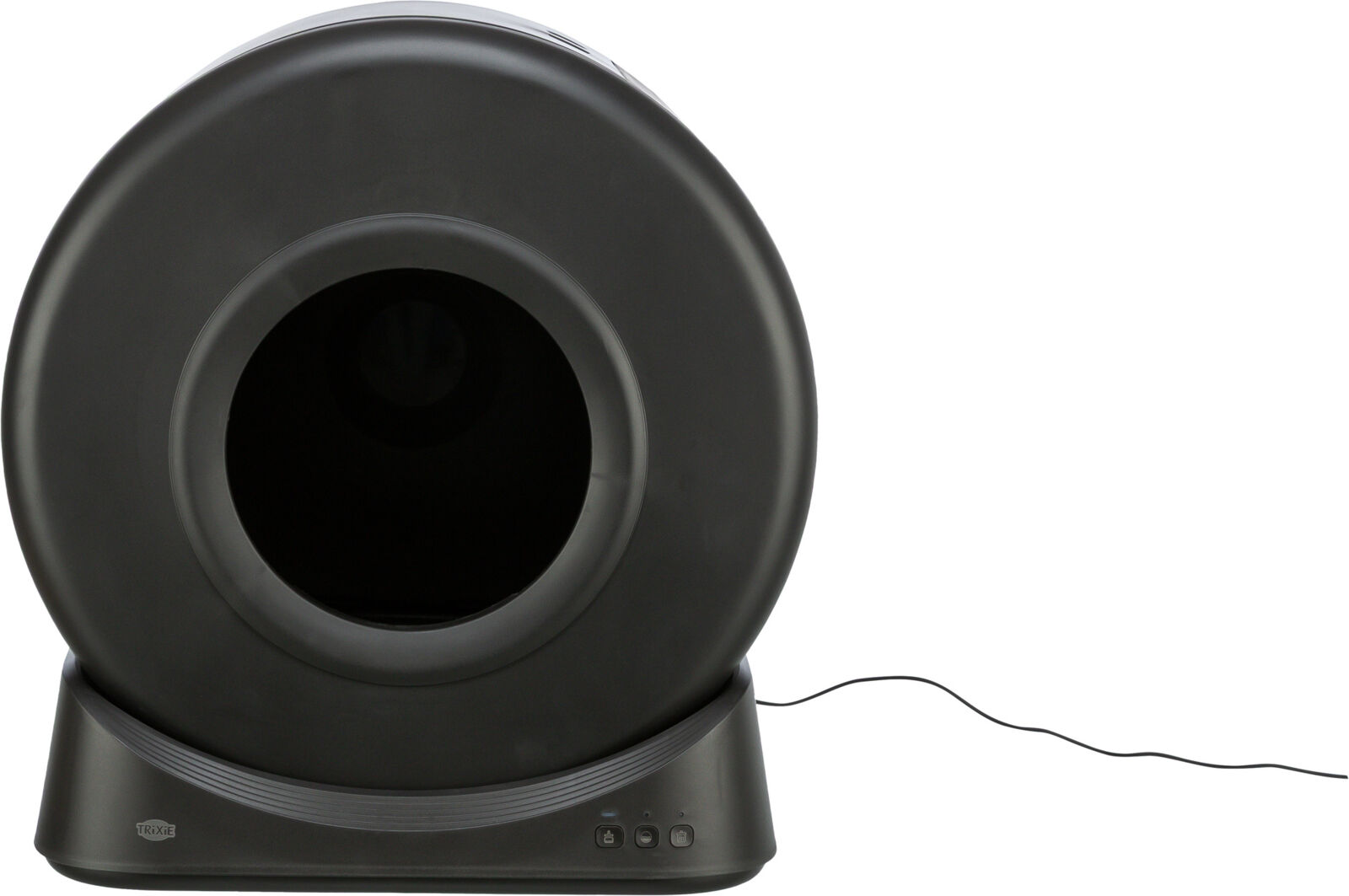 Bac à litière auto-nettoyant TRIXIE noir vu de face