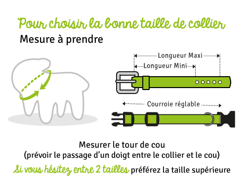 Guide des tailles Collier clochette anti-étranglement Turin jaune chat Hunter