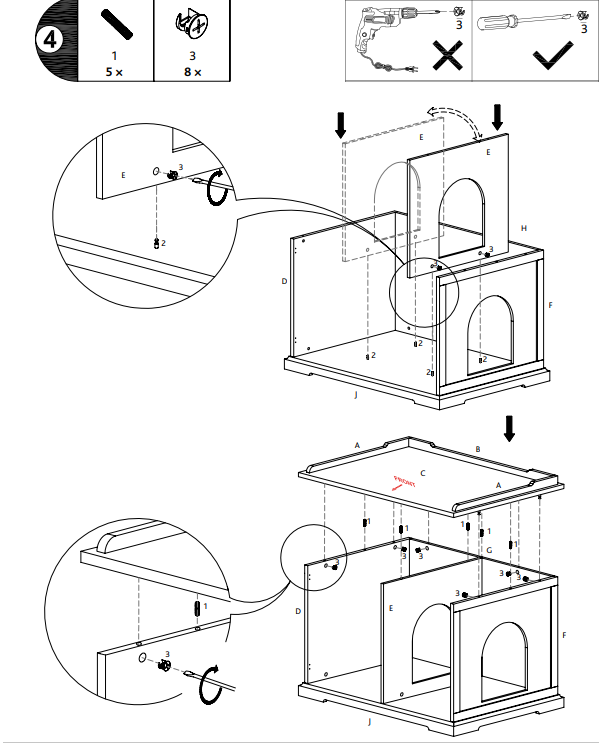 Mode d'emploi Meuble de toilette pour chat fermé à double porte 75x53 cm