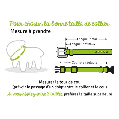 Guide des tailles Collier géométrique bleu