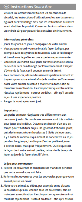 Mode d'emploi Jouet pour lapin, jeu d’intelligence, bois naturel